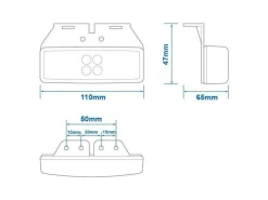 ProPlus 12/24 Volt LED Positionsleuchte mit Halter - Red