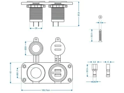 ProPlus DIN - 2 USB Built-in Kit