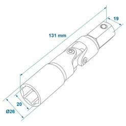 ProPlus Kardangelenk-Adapter 19 mm