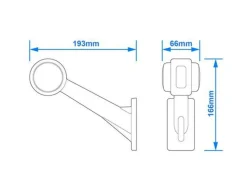 ProPlus LED rot/weiß Umrissleuchte - Links