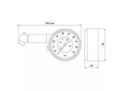 ProPlus Reifendruckmessgerät 3.8 Bar