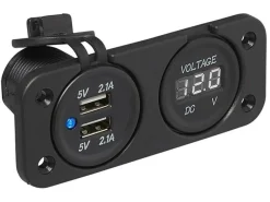 ProPlus 6-30V Voltmeter - 2 USB Built-in Kit