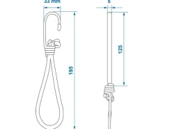 ProPlus Zeltspanner mit Haken Weiß