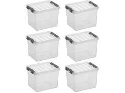 Q-line 3 Liter Transparente Aufbewahrungsbox - 6 Stück
