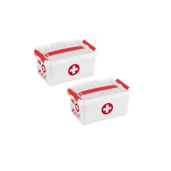 Q-line Erste-Hilfe Aufbewahrungsbox mit Einsatz 6L weiß rot
