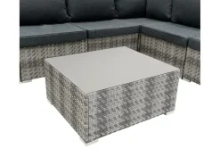 Rattan Modular 7-teiliges Möbelset – Grau