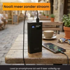 R2B 20.000 mAh Schnellladegerät Powerbank mit LED-Anzeige