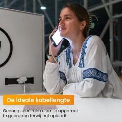 R2B 2 Meter weißes USB-A zu Lightning Kabel