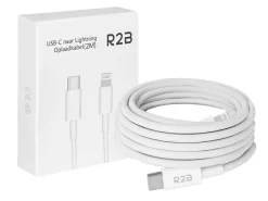 R2B 2 Meter Weißes USB-C zu Lightning Kabel