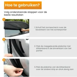 R2B Auto-Sonnenschutz für die Seitenscheibe – Set von 2
