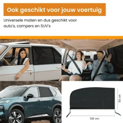 R2B Auto-Sonnenschutz für die Seitenscheibe – Set von 2