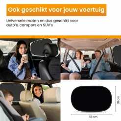 R2B Auto-Sonnenschutz für die Seitenscheibe – Set von 2