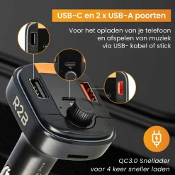 R2B Bluetooth FM Transmitter Autolader Carkit