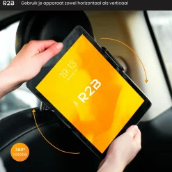 R2B Robuste Auto-Tablethalterung für die Kopfstütze