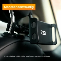 R2B Robuste Auto-Tablethalterung für die Kopfstütze