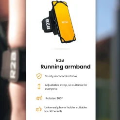 R2B Sportarmband 360 Grad Rotation - bis 6,5 Zoll - Schwarz