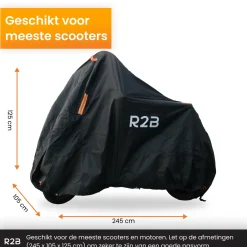 R2B wasserdichte Fahrradabdeckung mit Aufbewahrungstasche - Black
