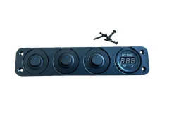 Ripca 3-fach 12 V Schalter & Voltmeter Einbaukit