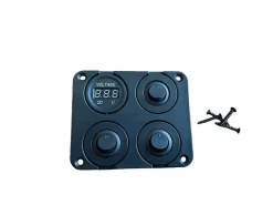 Ripca 3-fach 12 V Schalter & Voltmeter Einbaukit