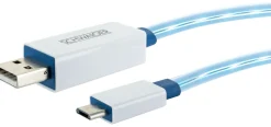 Schwaiger 0,8 Meter leuchtendes Micro USB Sync und Ladekabel