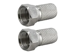 Schwaiger doppelter F-Stecker für Koaxialkabel - Ø 6,5 mm