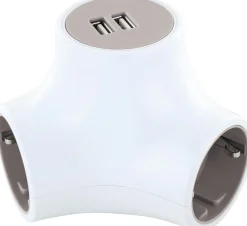 Schwaiger Dreifachsteckdose Würfel-Steckdosenadapter