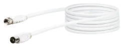Schwaiger KVCKHQ185 5 Meter weißes SAT-Antennen-Adapterkabel