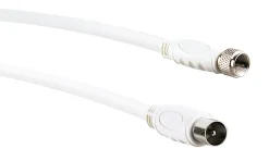 Schwaiger KVCKHQ185 5 Meter weißes SAT-Antennen-Adapterkabel