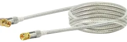 Schwaiger KVCWHD15 1,5 Meter transparent gewinkeltes Satellitenkabel