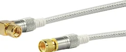 Schwaiger KVCWHD50 5 Meter transparent gewinkeltes Satellitenkabel