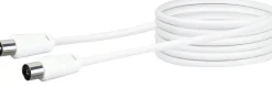 Schwaiger KVK50 5 Meter IEC weißes Antennenkabel
