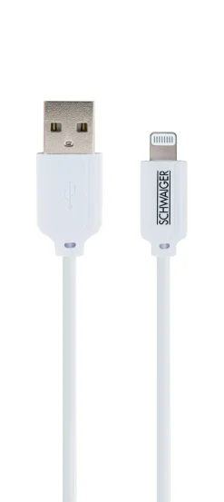 Schwaiger LKF200L 2 Meter weißes Apple Lightning Kabel