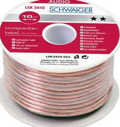 Schwaiger LSK3410 10 Meter 1,5mm Transparentes Lautsprecherkabel