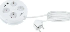 Schwaiger Mehrfachsteckdose 4-fach mit 2x USB Ladeports