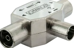 Schwaiger Metall 2-fach Radio Aufsteckverteiler