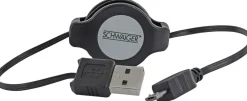 Schwaiger Micro-B USB ausziehbare Ladekabel