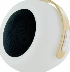 Schwaiger runde LED Tischleuchte mit Bluetooth Lautsprecher