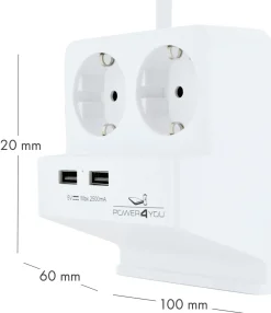 Schwaiger USB Tischsteckdose mit Smartphone Halterung