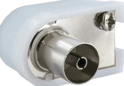 Schwaiger weiße IEC-Winkelbuchse