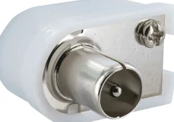 Schwaiger weißer IEC-Winkelstecker