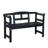 SenS-Line Friesen Schwarz Holz Gartenbank 133x40x75 cm