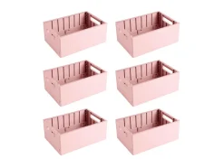 Sigma home 4,6 Liter Rosa Klappbox - Set von 6