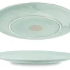 Silwy 23 cm Set von 2 Magnet-Porzellanteller - Cyan