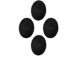 Silwy 7,5 cm Set von 4 Metall-Nano-Gel-Pads - Black