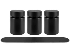 Silwy 3er-Set 192 ml magnetische Gewürzgläser - Black