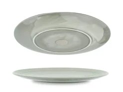Silwy Set von 2 ⌀23 cm Magnet-Porzellanteller - Ash