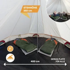 Skandika Comanche 8 Campingzelt (sand/rot)