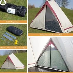 Skandika Comanche 8 Campingzelt (sand/rot)