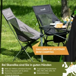 Skandika Compact Campingstuhl - Black