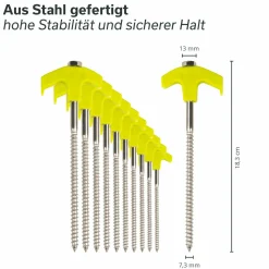 Skandika 20er Set Schraubheringe - Stahl